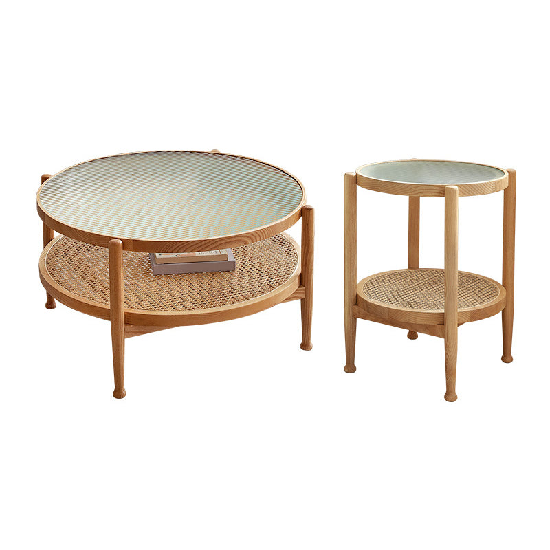 Contemporary 3/4 Legs Wooden with Storage Shelf Coffee Table