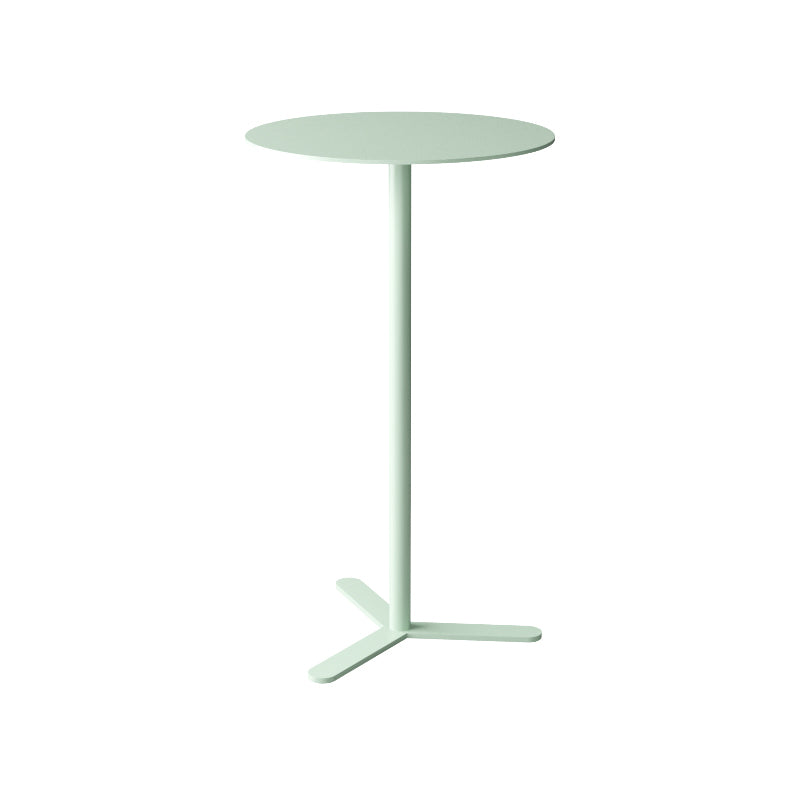 Mid-Century Metal Side End Table Pedestal Corner Table for Living Room