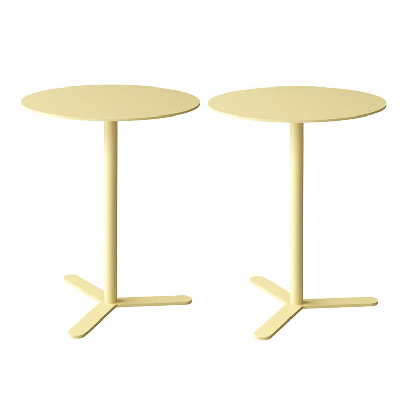 Mid-Century Metal Side End Table Pedestal Corner Table for Living Room