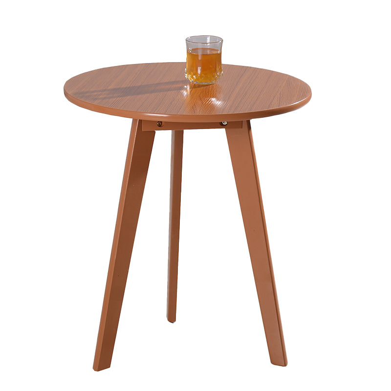 27.56" Tall Round Wood Side Table Contemporary Tri Pin End Table