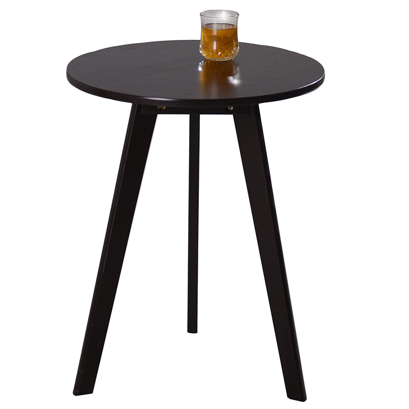 27.56" Tall Round Wood Side Table Contemporary Tri Pin End Table