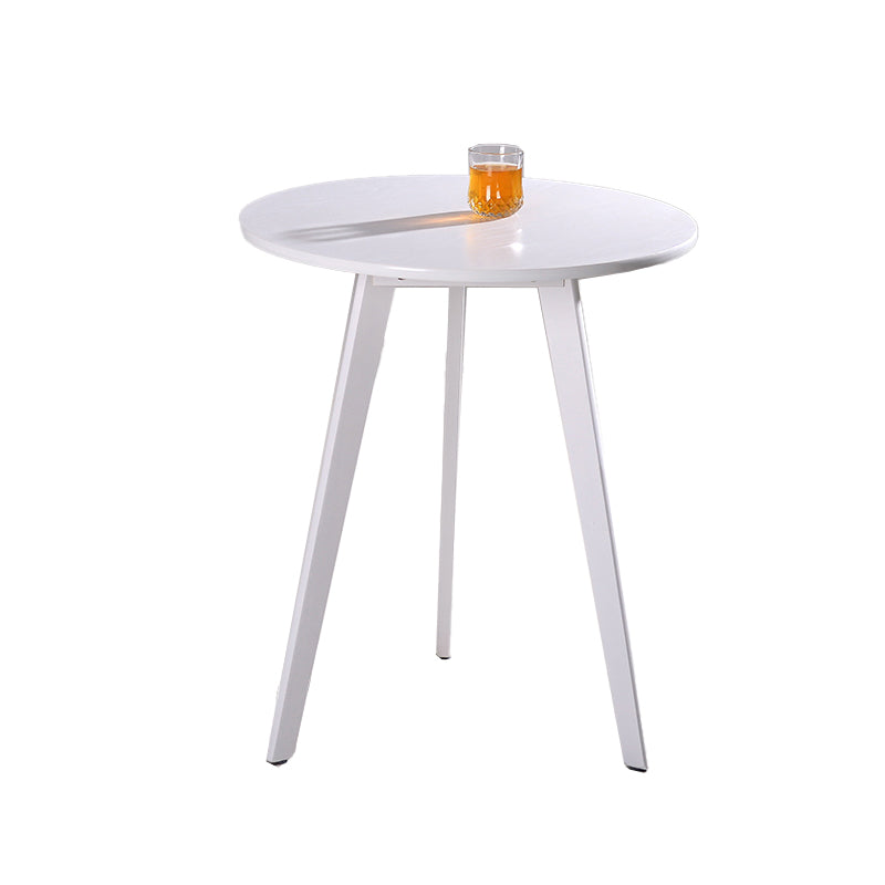 27.56" Tall Round Wood Side Table Contemporary Tri Pin End Table