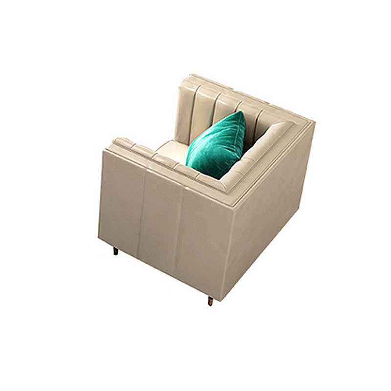 Genuine Leather Tuxedo Arm Sofa Contemporary Tight Back  Standard Sofa