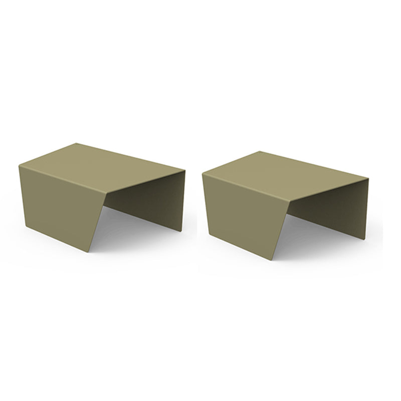 11.8-Inch Tall End Table Sled Metal Geometric Sofa Side Table