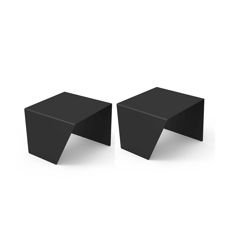 11.8-Inch Tall End Table Sled Metal Geometric Sofa Side Table