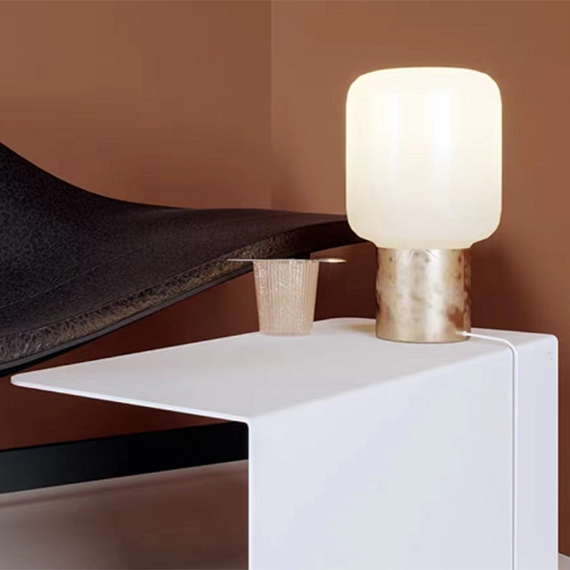 11.8-Inch Tall End Table Sled Metal Geometric Sofa Side Table