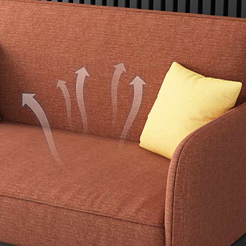 31.5" H Contemporary Cotton Blend Square Arm Convertible Sofa