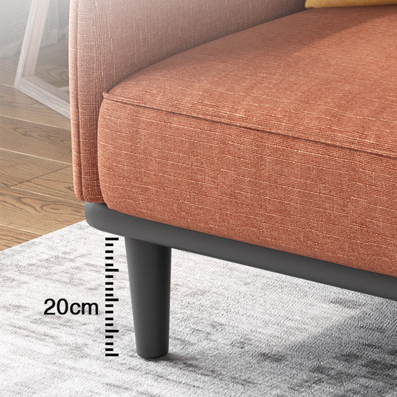 31.5" H Contemporary Cotton Blend Square Arm Convertible Sofa