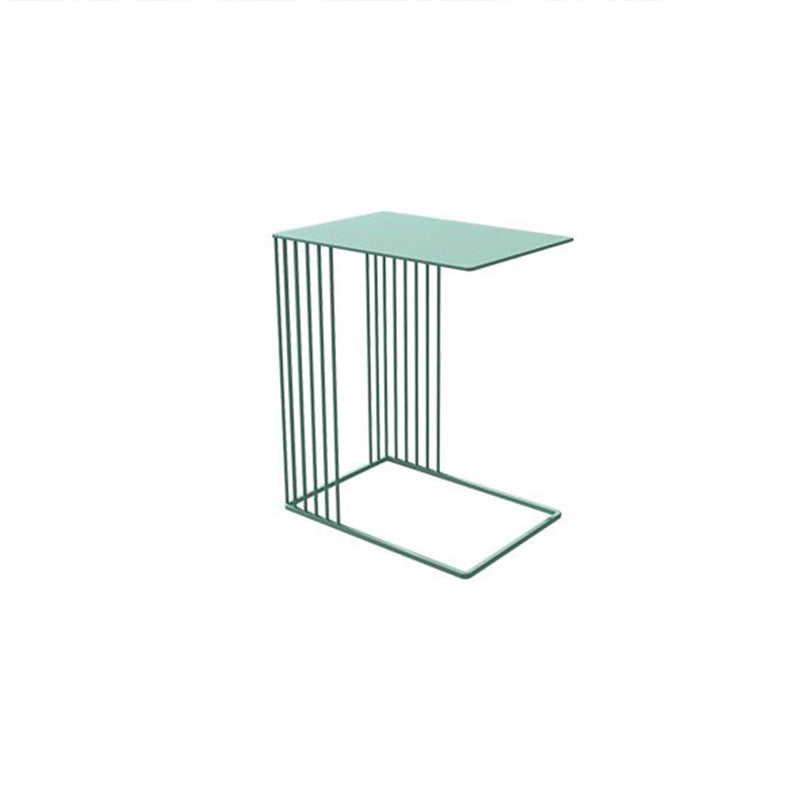 Mid-Century Rectangular Side Table Metal C Side Table, 23.2" Tall