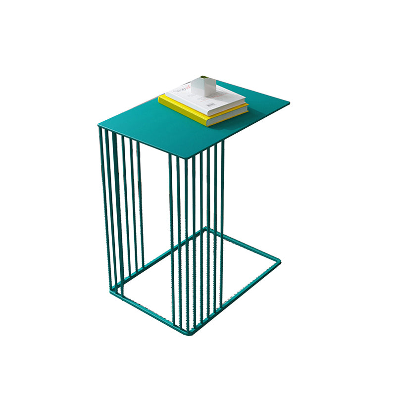 Mid-Century Rectangular Side Table Metal C Side Table, 23.2" Tall