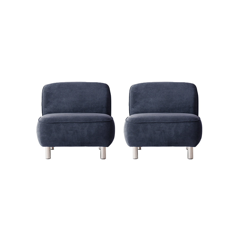 Corduroy 25.98" Wide Armless Chair Basic Four Leg Chair for Living Room