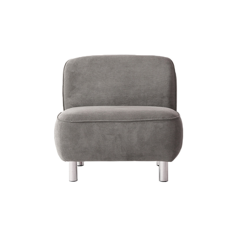 Corduroy 25.98" Wide Armless Chair Basic Four Leg Chair for Living Room