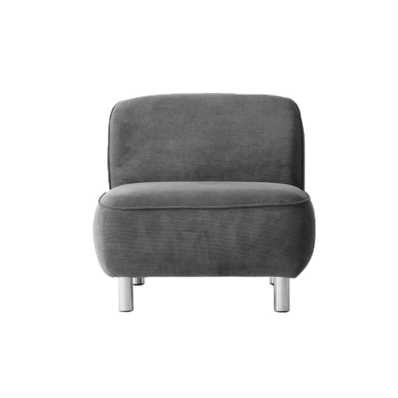 Corduroy 25.98" Wide Armless Chair Basic Four Leg Chair for Living Room