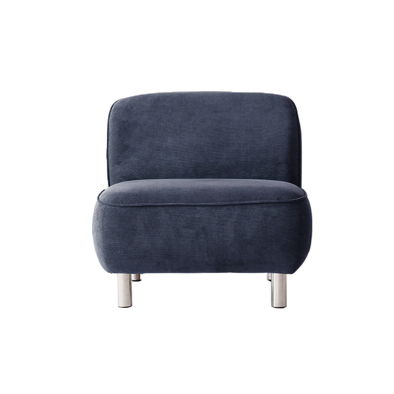 Corduroy 25.98" Wide Armless Chair Basic Four Leg Chair for Living Room