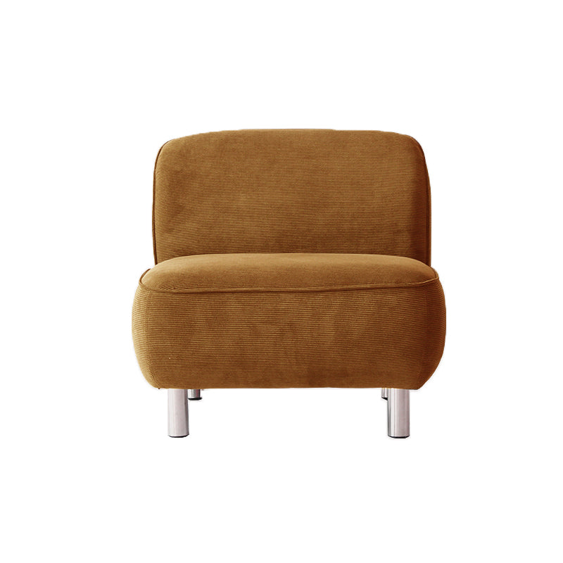 Corduroy 25.98" Wide Armless Chair Basic Four Leg Chair for Living Room