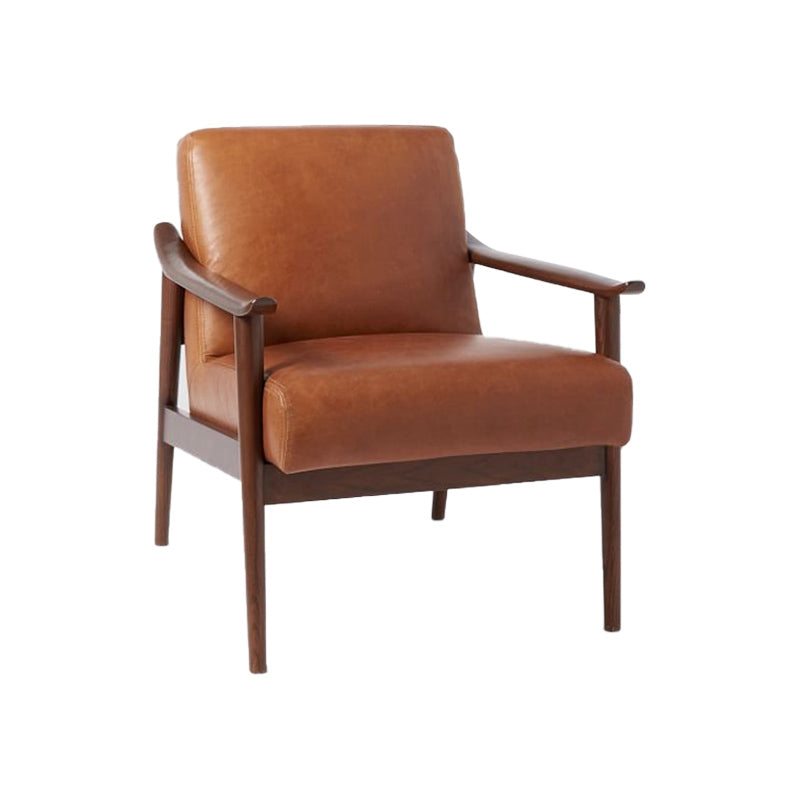 28.74" Wide Arm Chair Solid Wood Frame Armchair with Basic Four Leg