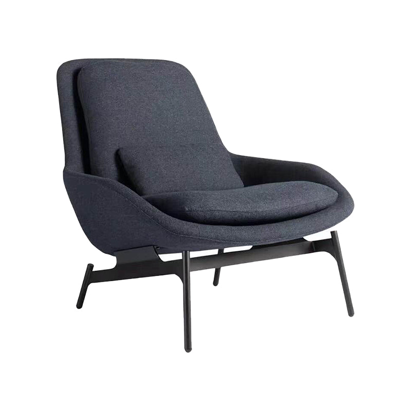Linen Armless Chair 29.52" Wide Accent Chair with Cushion Back for Living Room