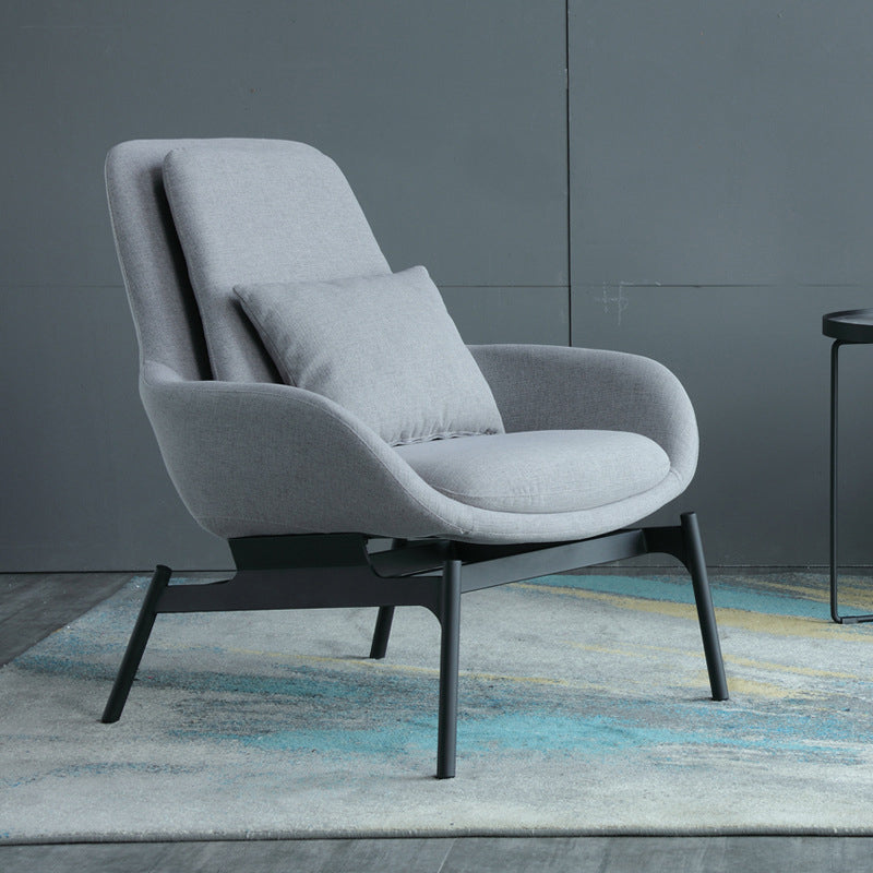 Linen Armless Chair 29.52" Wide Accent Chair with Cushion Back for Living Room