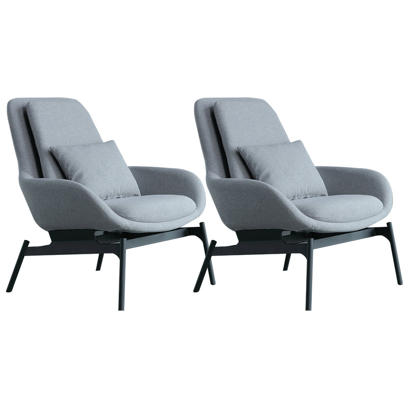 Linen Armless Chair 29.52" Wide Accent Chair with Cushion Back for Living Room