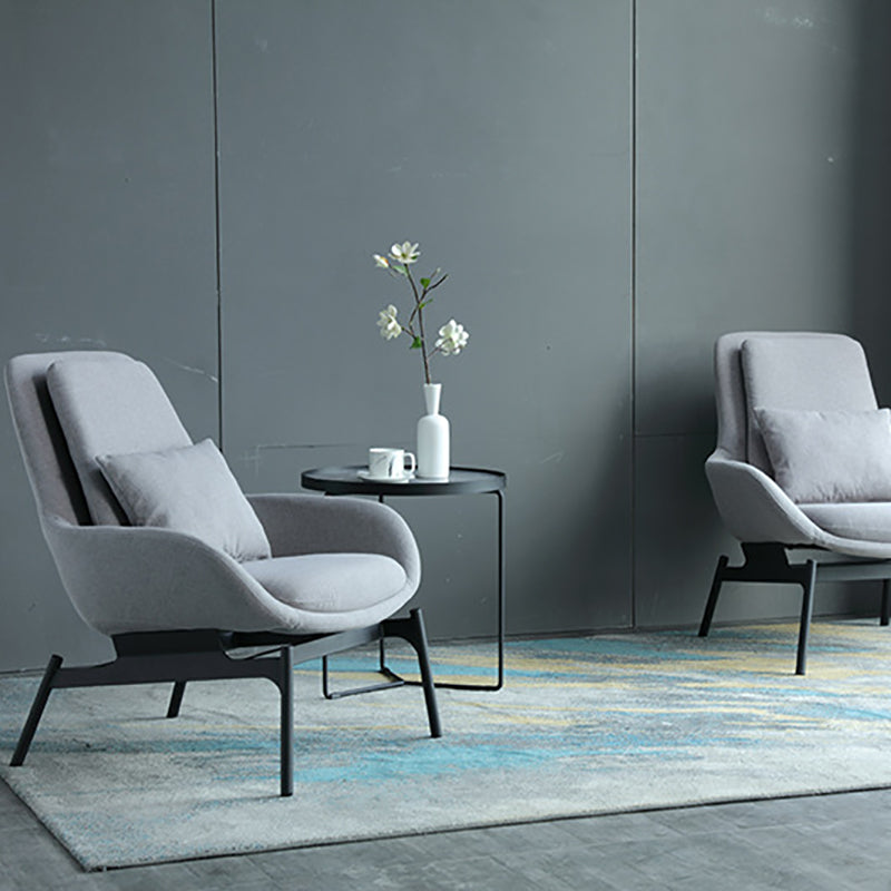 Linen Armless Chair 29.52" Wide Accent Chair with Cushion Back for Living Room