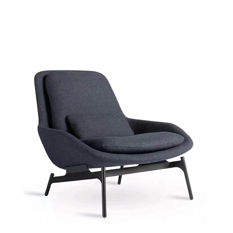 Linen Armless Chair 29.52" Wide Accent Chair with Cushion Back for Living Room