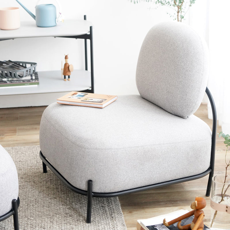 27.95" Wide Armless Linen Chair Basic Four Leg Chair for Living Room