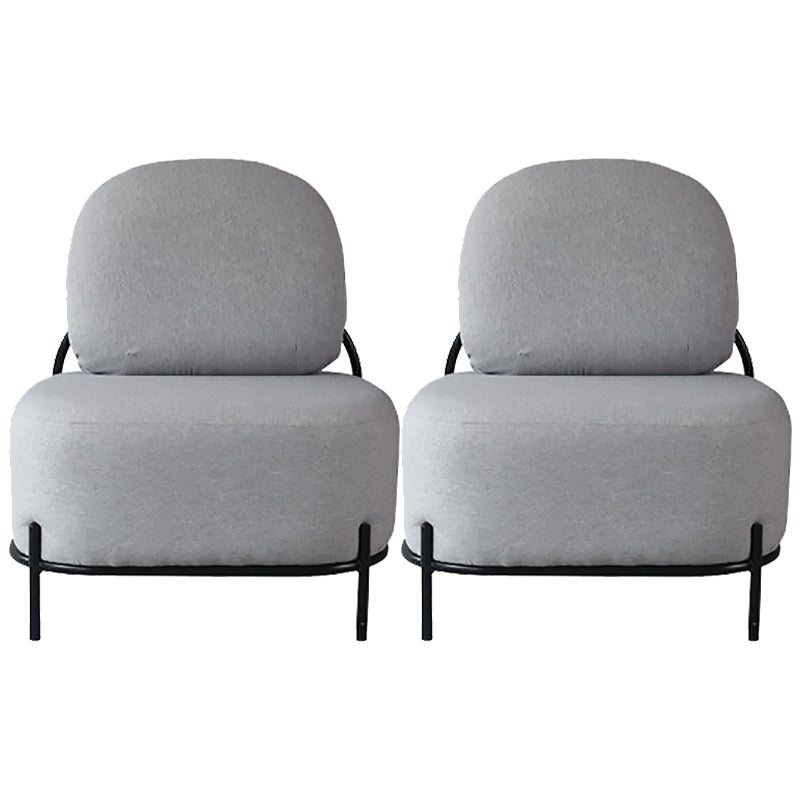 27.95" Wide Armless Linen Chair Basic Four Leg Chair for Living Room