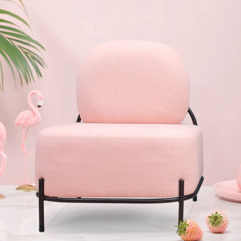 27.95" Wide Armless Linen Chair Basic Four Leg Chair for Living Room