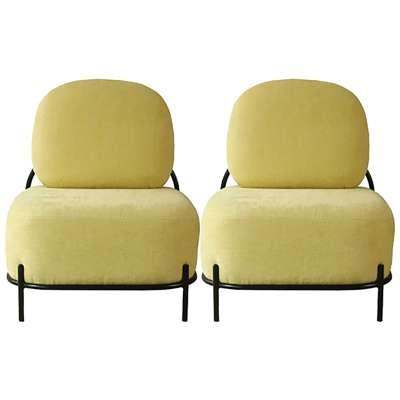 27.95" Wide Armless Linen Chair Basic Four Leg Chair for Living Room