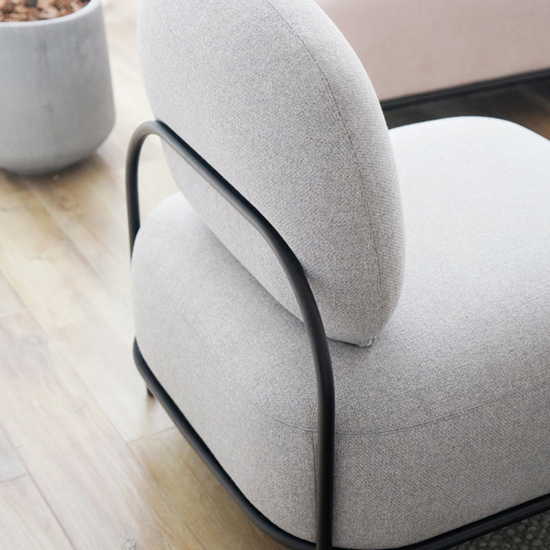 27.95" Wide Armless Linen Chair Basic Four Leg Chair for Living Room