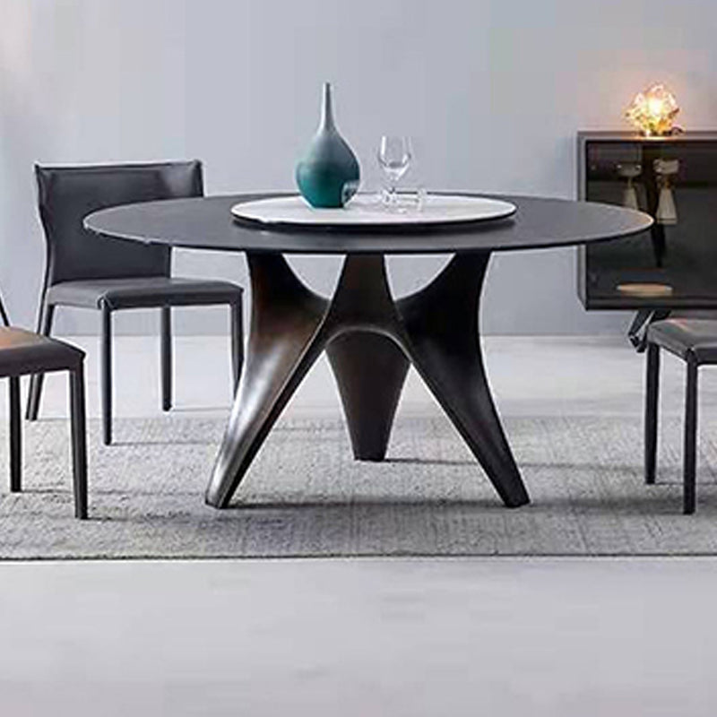 Modern style Round Dinner Table Steel Pedestal Base Table for Room