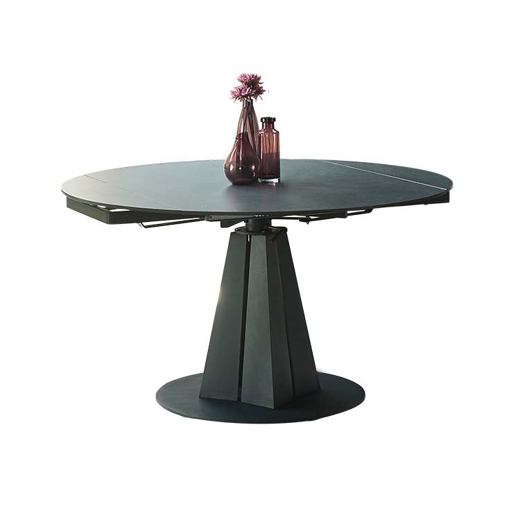Stone Top Dining Table Traditional Luxury Round Dining Table with Pedestal Base