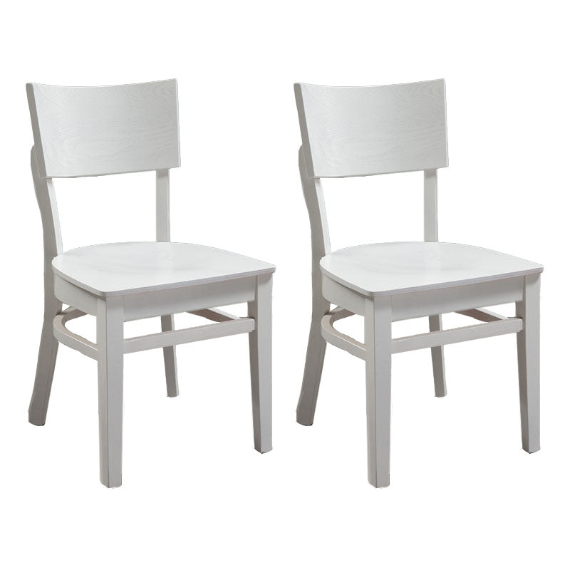 Contemporary Chair Armless Open Back Chair with Wood Legs for Kitchen