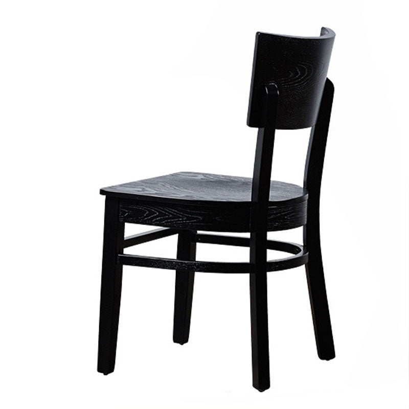 Contemporary Chair Armless Open Back Chair with Wood Legs for Kitchen