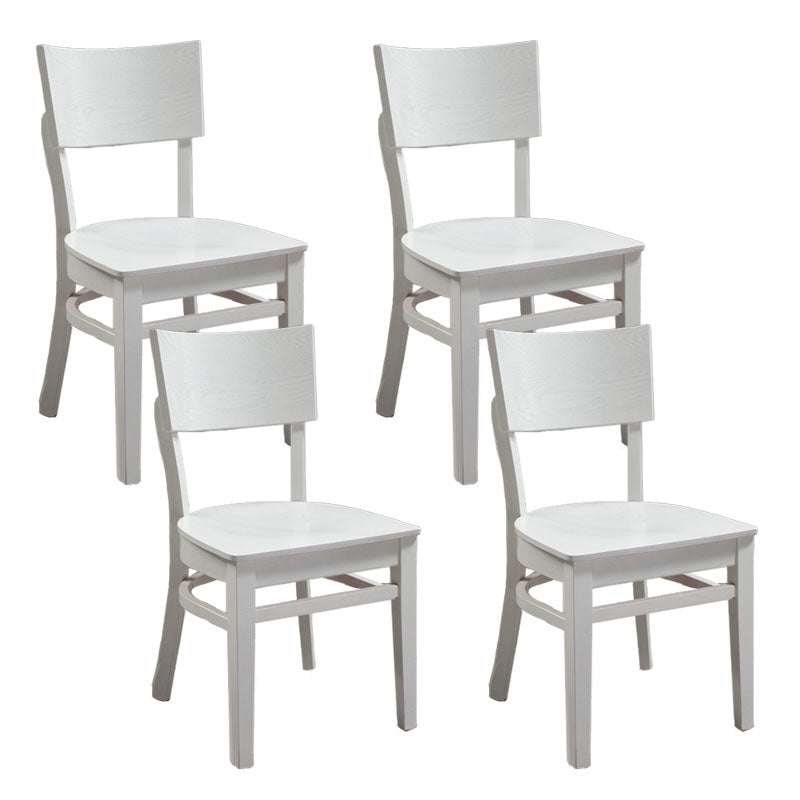 Contemporary Chair Armless Open Back Chair with Wood Legs for Kitchen