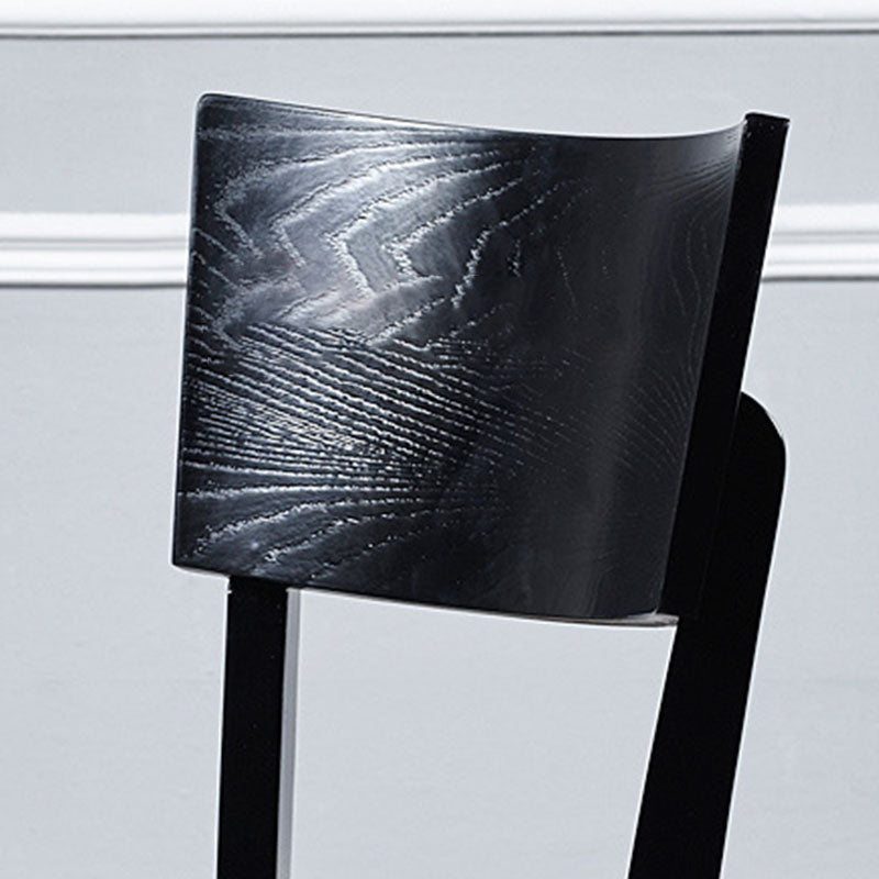Contemporary Chair Armless Open Back Chair with Wood Legs for Kitchen