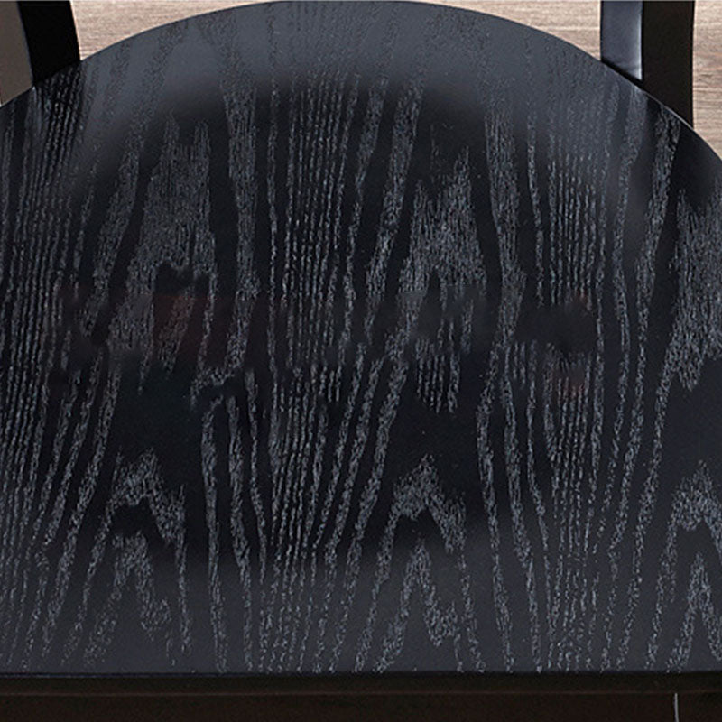 Contemporary Chair Armless Open Back Chair with Wood Legs for Kitchen