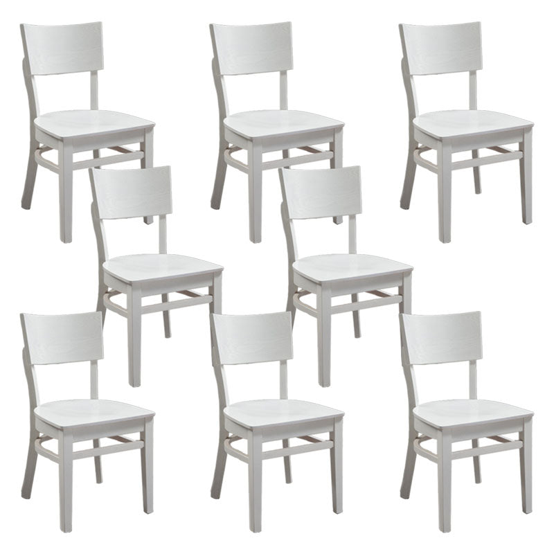 Contemporary Chair Armless Open Back Chair with Wood Legs for Kitchen