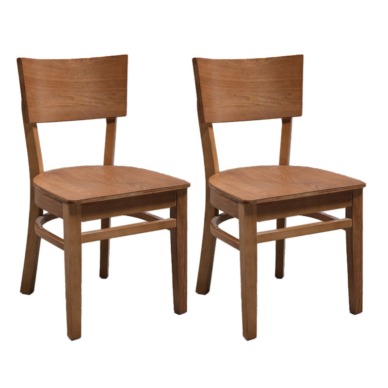 Contemporary Chair Armless Open Back Chair with Wood Legs for Kitchen