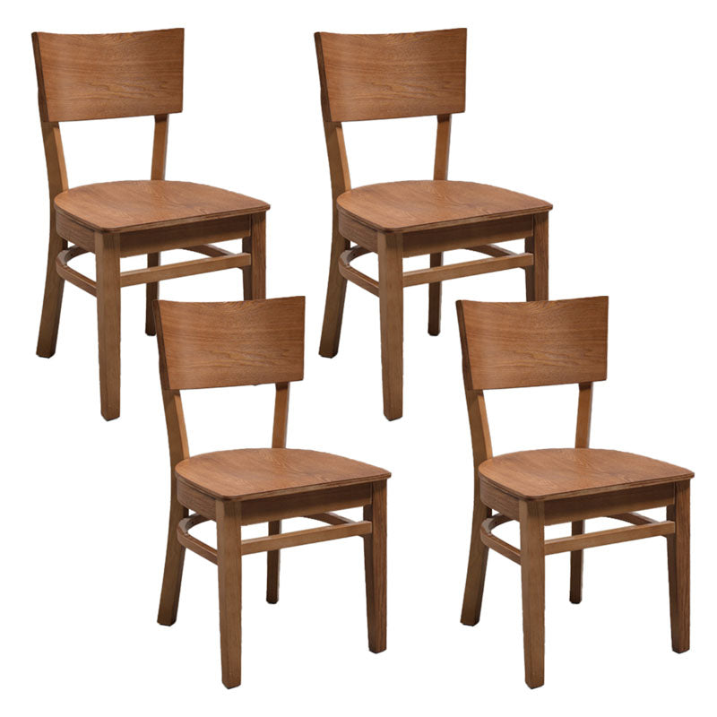 Contemporary Chair Armless Open Back Chair with Wood Legs for Kitchen