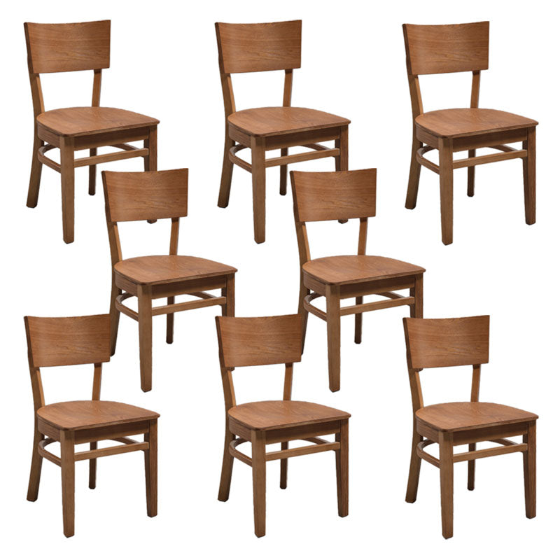 Contemporary Chair Armless Open Back Chair with Wood Legs for Kitchen
