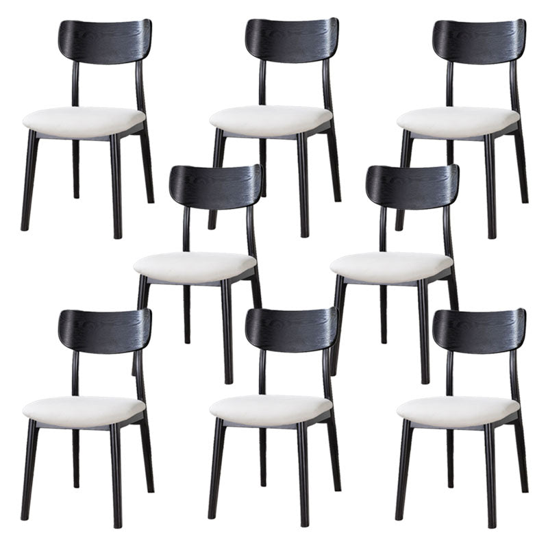 Contemporary Style Chair Armless Open Back Chair with Wood Legs for Kitchen