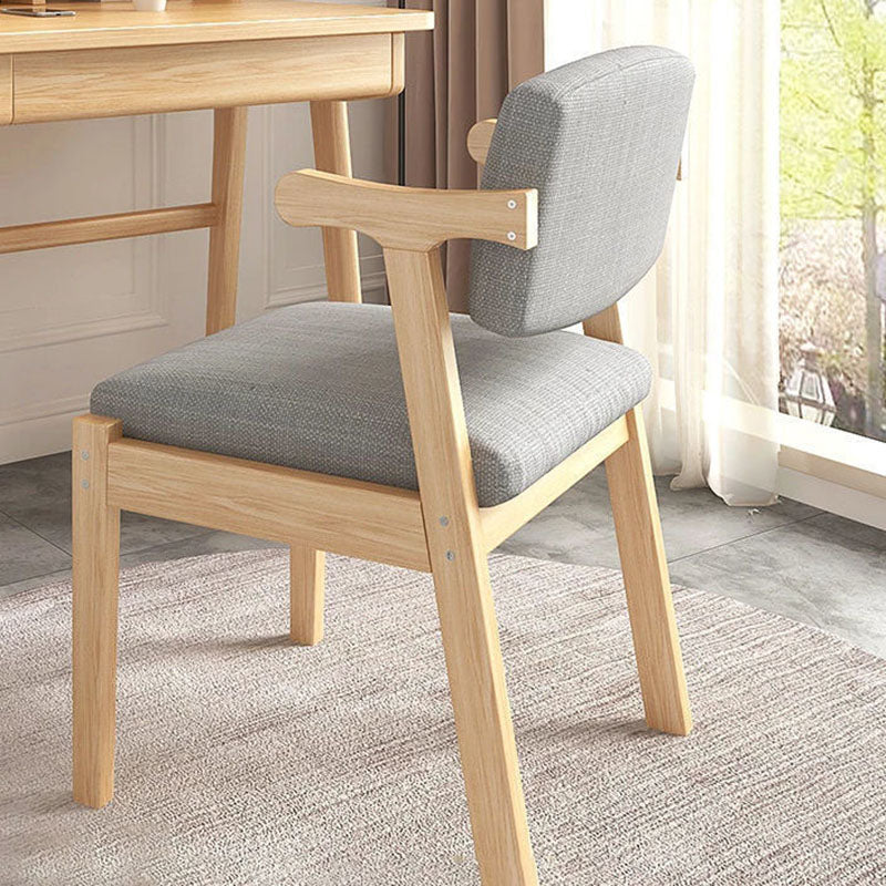 Contemporary Style Chair Armless Open Back Chair with Wood Legs for Home