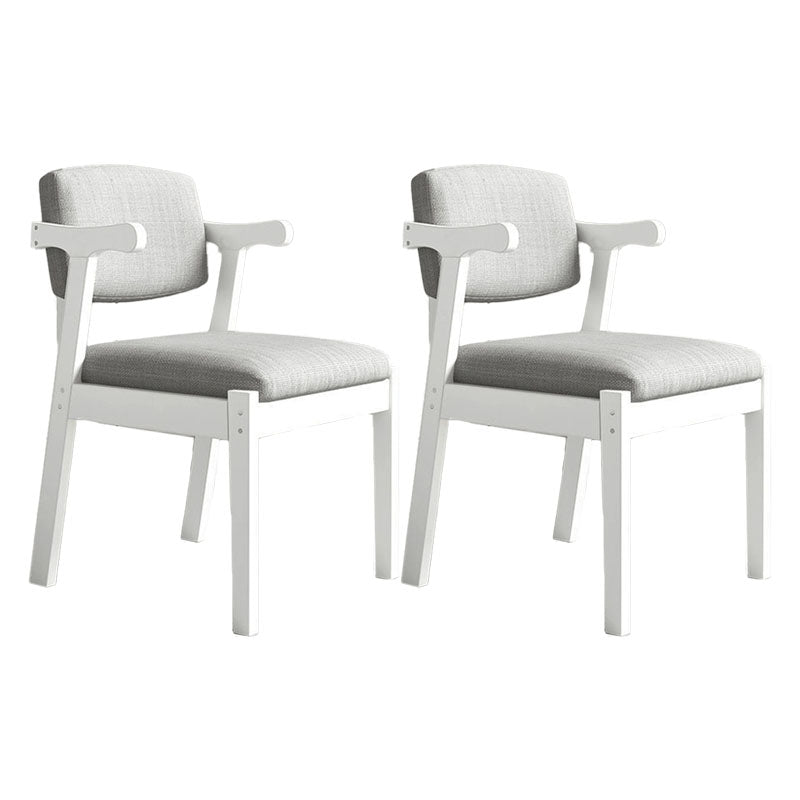 Contemporary Style Chair Armless Open Back Chair with Wood Legs for Home