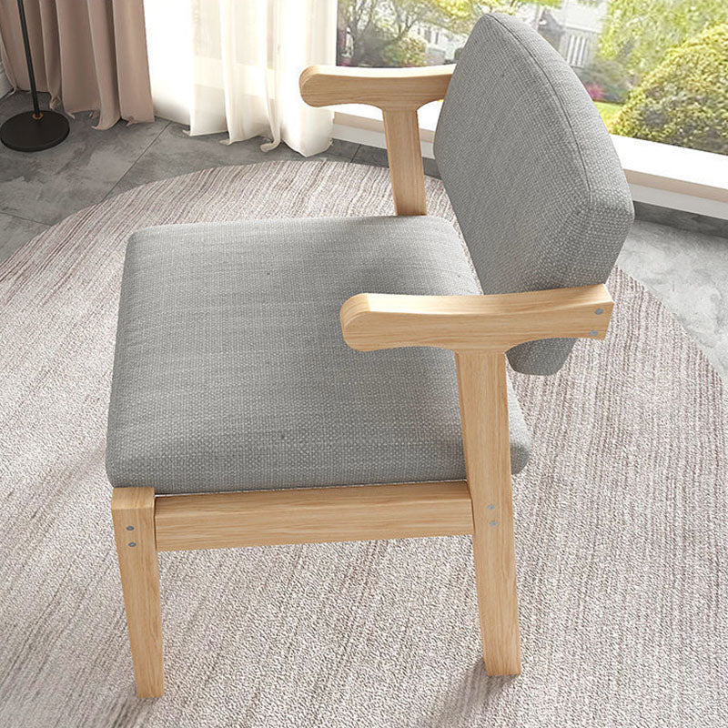 Contemporary Style Chair Armless Open Back Chair with Wood Legs for Home