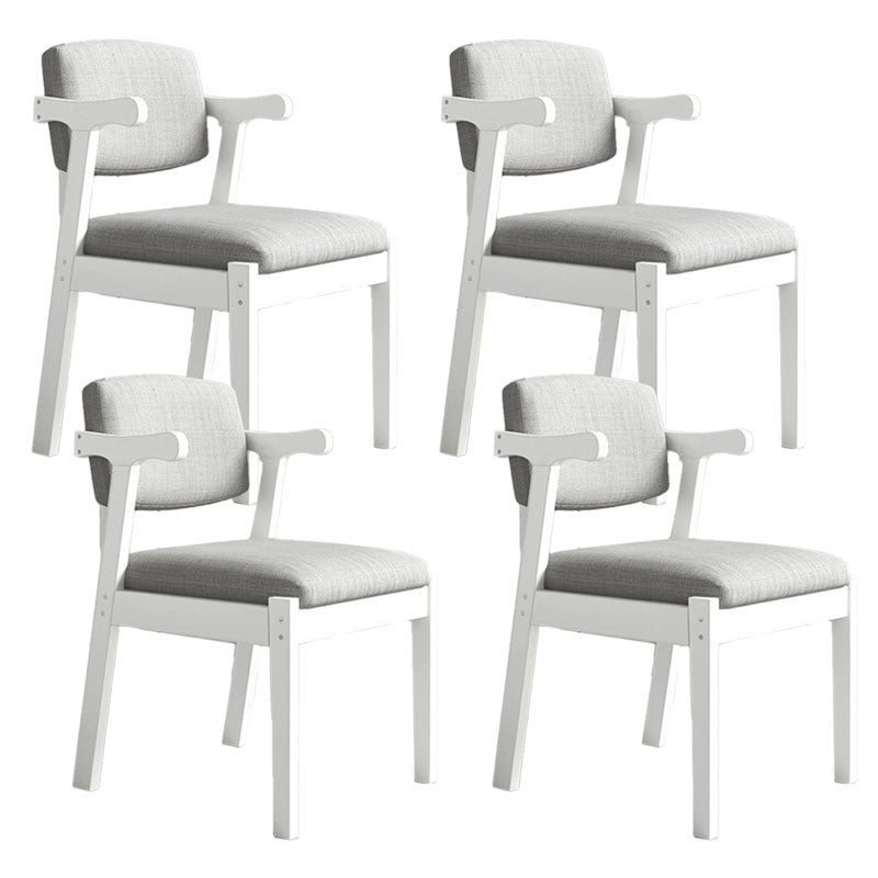 Contemporary Style Chair Armless Open Back Chair with Wood Legs for Home
