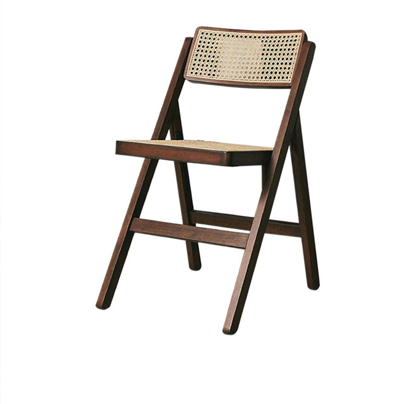 Contemporary Style Chair Armless Folding Chair with Wood Legs for Home