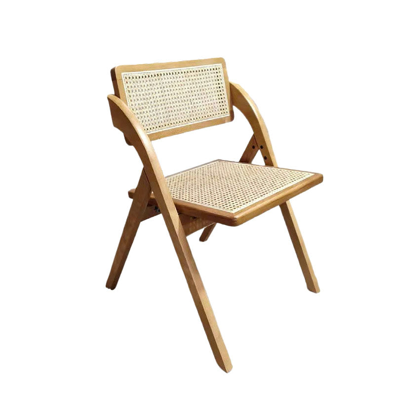 Contemporary Style Chair Armless Folding Chair with Wood Legs for Home