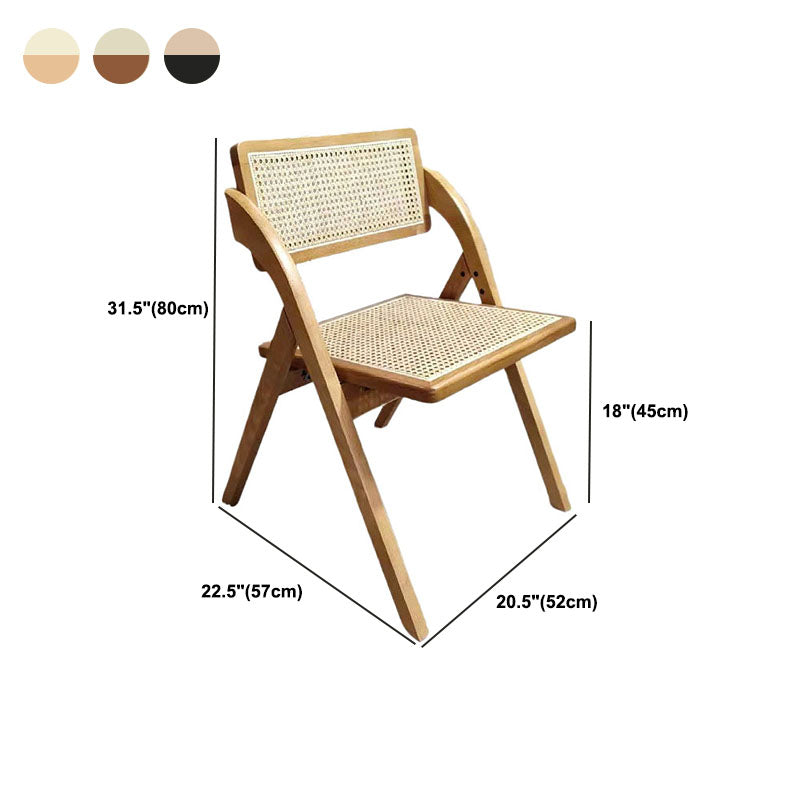 Contemporary Style Chair Armless Folding Chair with Wood Legs for Home