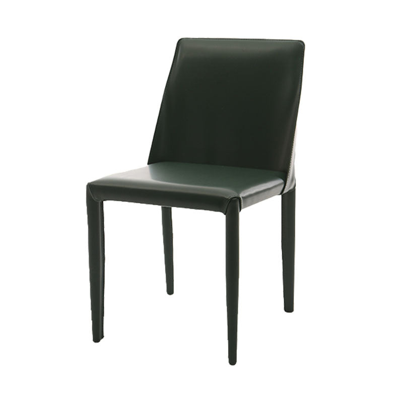 Designer Style Armless Chair Solid Back Side Leather Indoor Chair for Restaurant